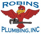 Robins Plumbing logo with phrase "Finally! A Plumber You Can Trust 24 Hours A Day" for blog "What Makes a Great Plumber?"