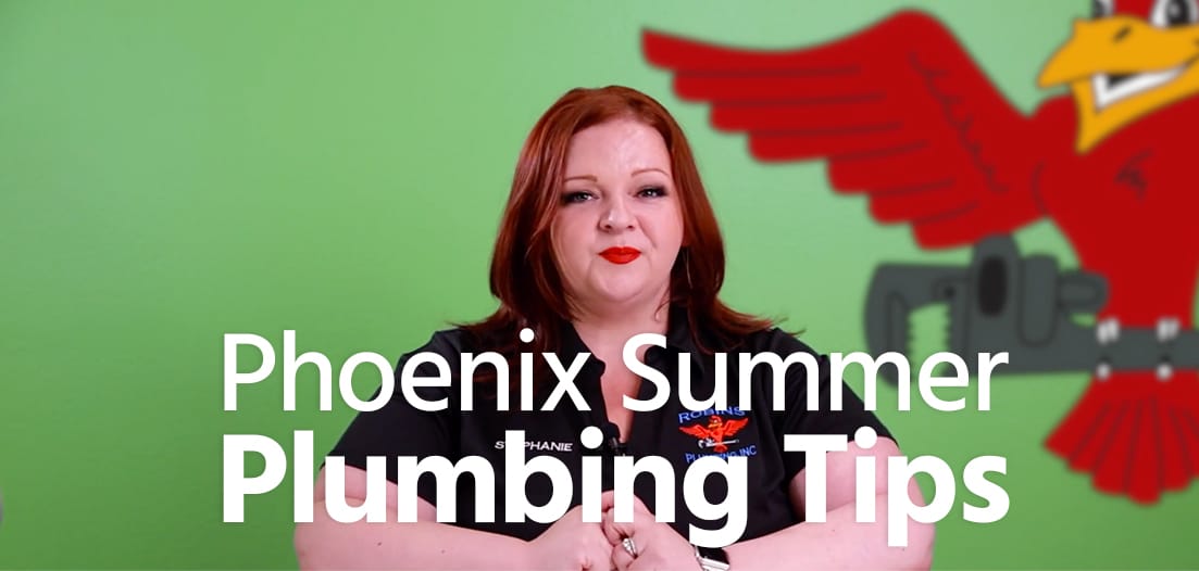 The thumbnail for Robins Plumbing blog titled Phoenix summer plumbing tips written by Stephanie Robins