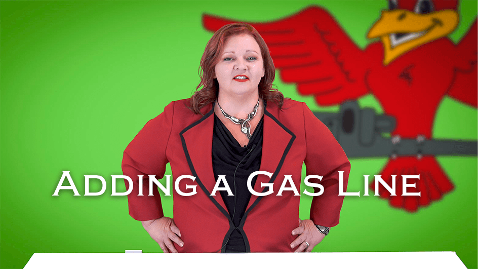 Stephanie Robins, owner of Robins Plumbing and titled blog adding a gasline.