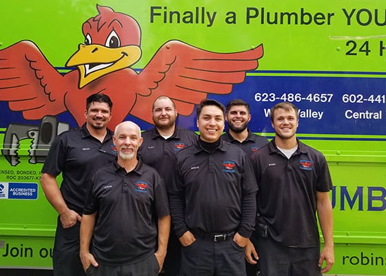 The technician team from Robins Plumbing