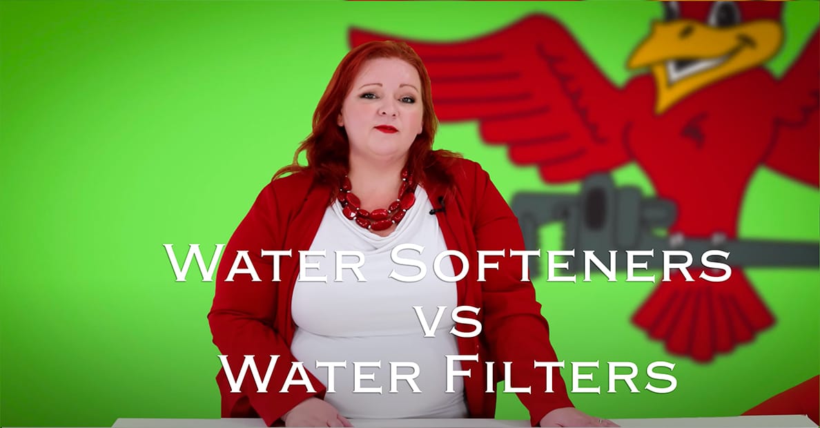 Stephanie Robins, owner of Robins Plumbing featuring a blog titled water softeners vs water filters.