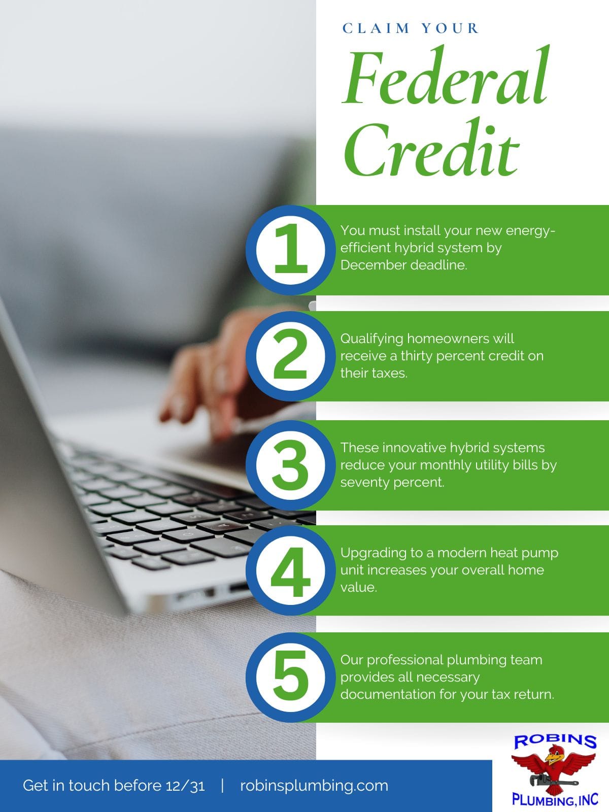 Claim Your Federal Credit Infographic