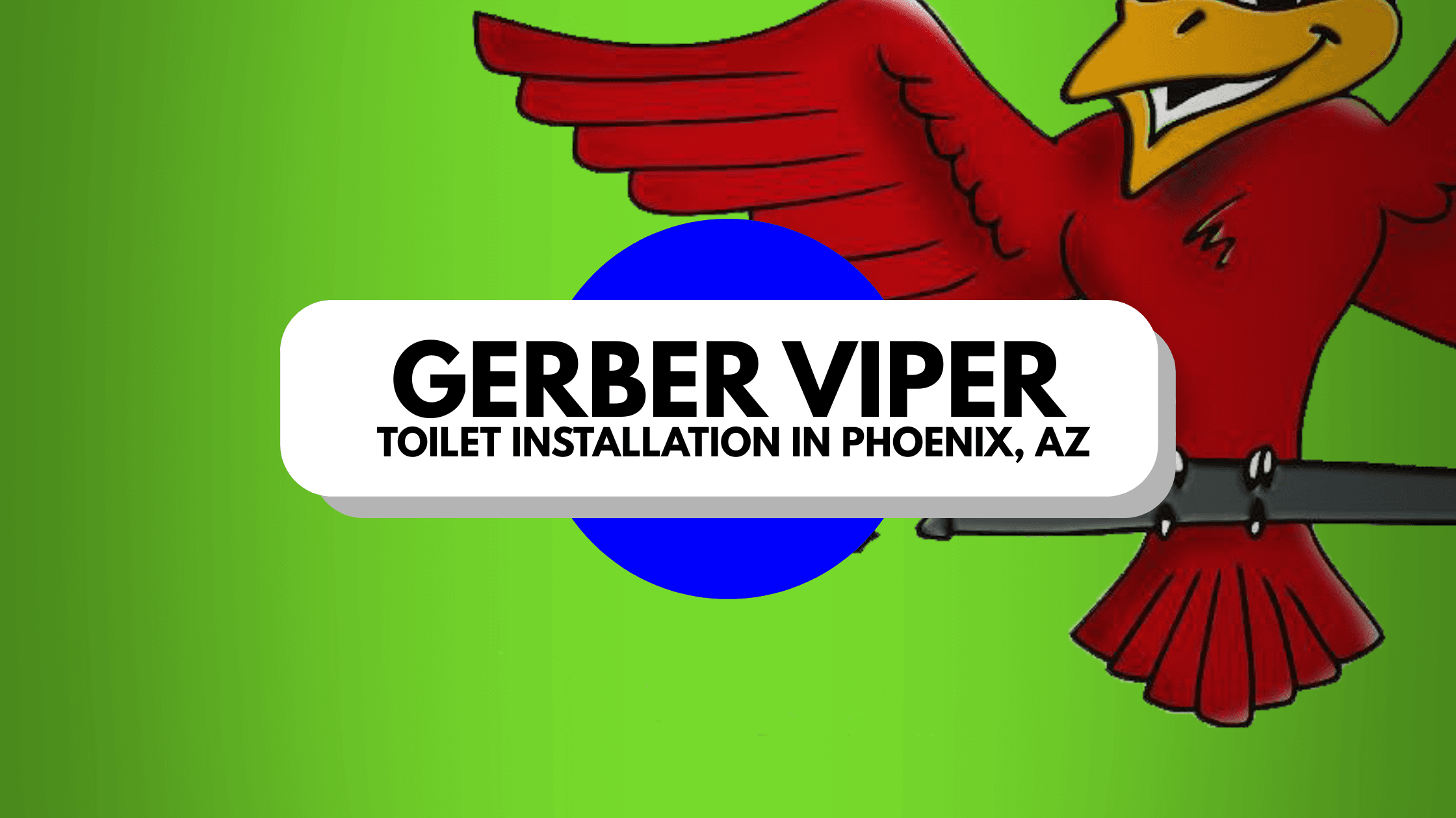 Gerber Viper toilet installation in Phoenix, AZ by professional plumber