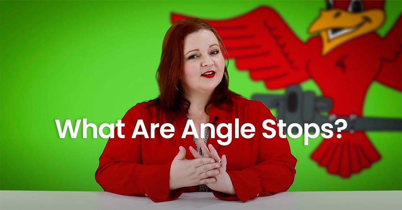 The thumbnail for the blog by Robins Plumbing titled what are angle stops written by the owner Stephanie Robins.