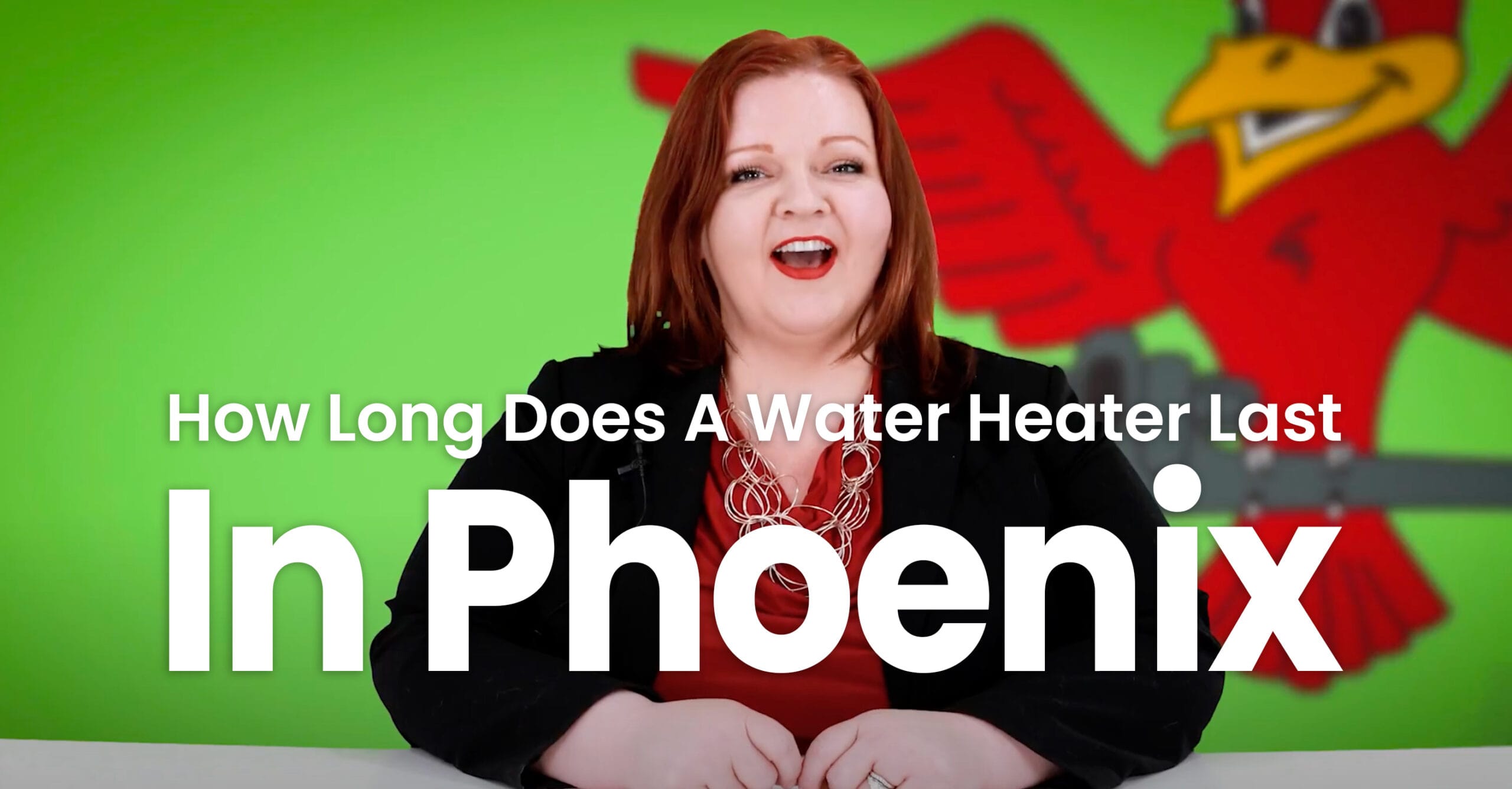 The thumbnail for Robins Plumbing blog titled "how long does a water last in Phoenix" written by Robins Plumbing owner Stephanie Robins.
