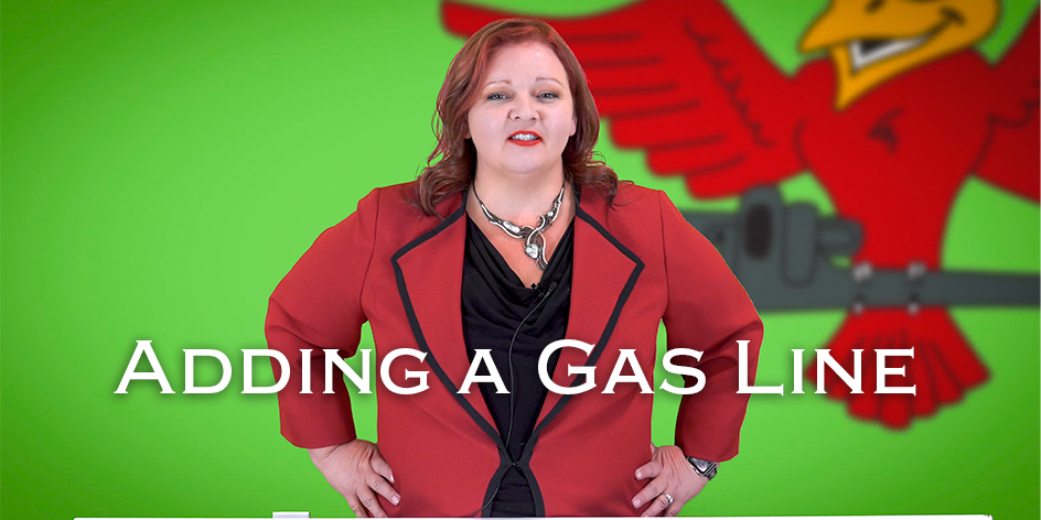 Stephanie Robins, owner of Robins Plumbing and titled blog adding a gasline.