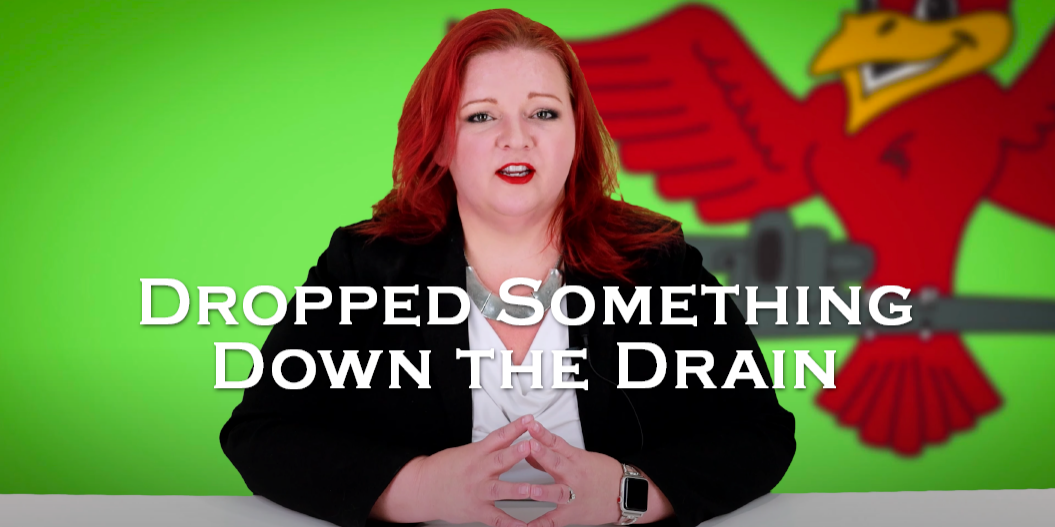 Owner of Robins Plumbing, Stephanie Robins featuring titled blog Dropped Something Down the Drain