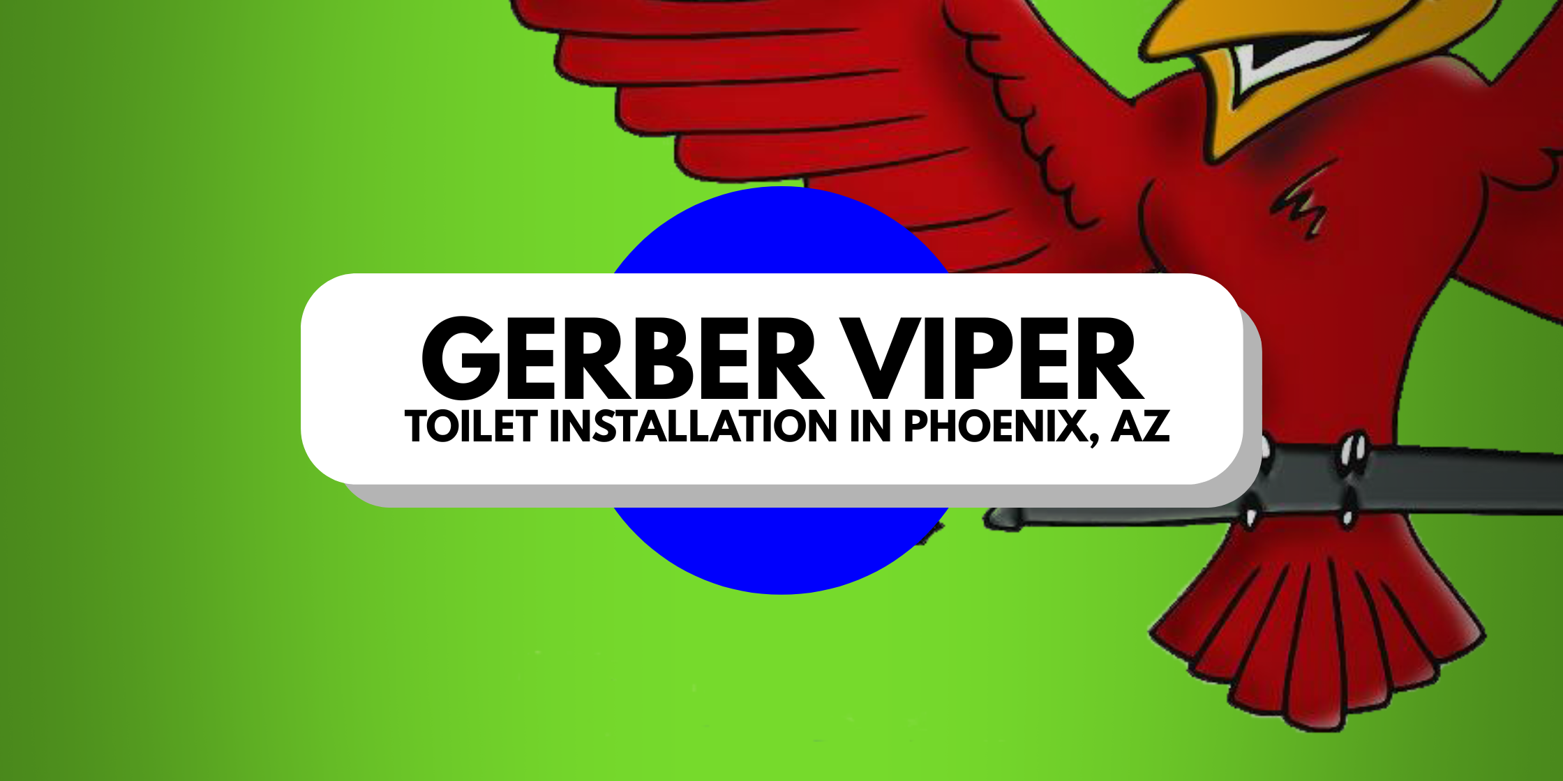 Gerber Viper toilet installation in Phoenix, AZ by professional plumber