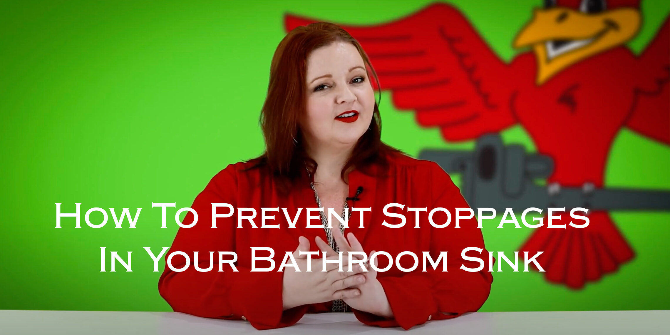 Stephanie Robins, the owner of Robins Plumbing with featured blog titled 'How-To-Prevent-Stoppages-In-Your-Bathroom-Sink'