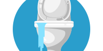 Graphic of toilet flooding