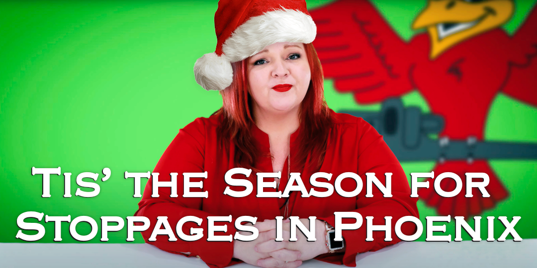 Drain stoppages in Phoenix reach a peak during the holiday season