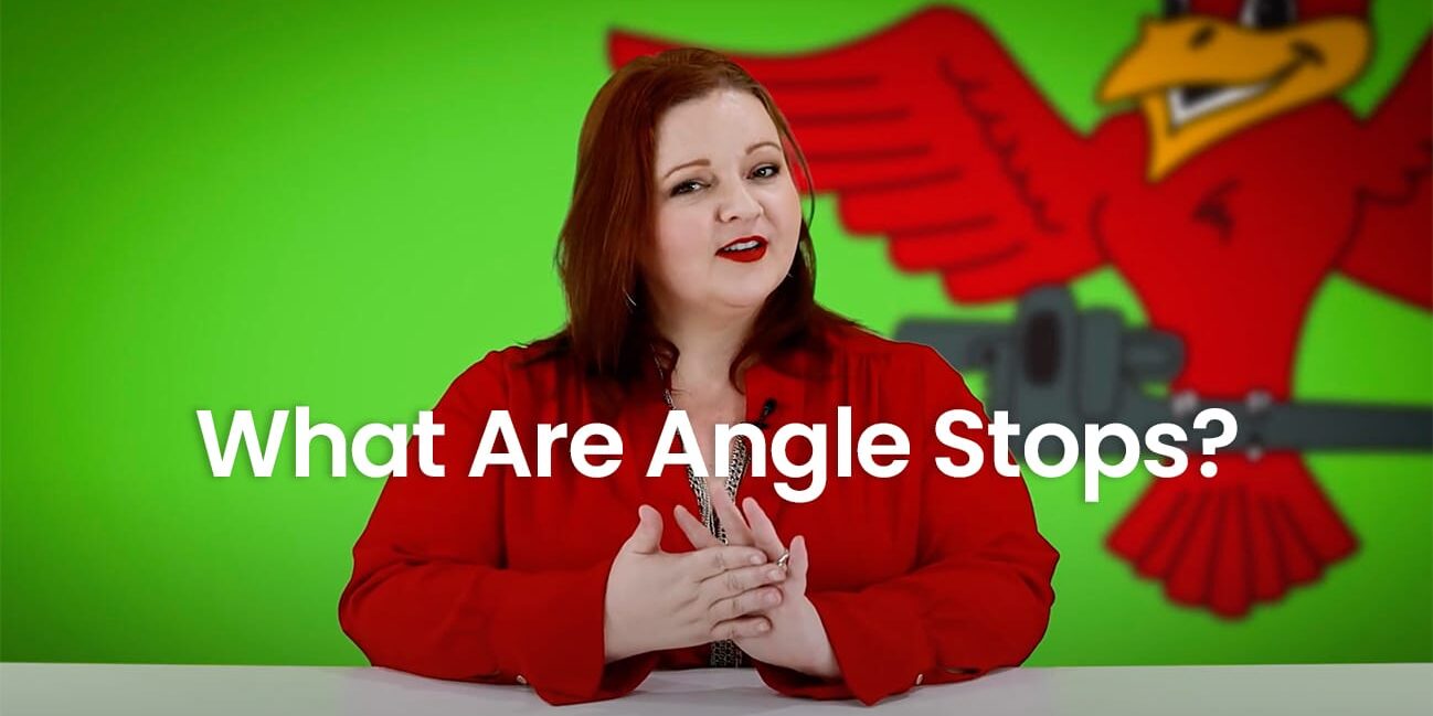 The thumbnail for the blog by Robins Plumbing titled what are angle stops written by the owner Stephanie Robins.