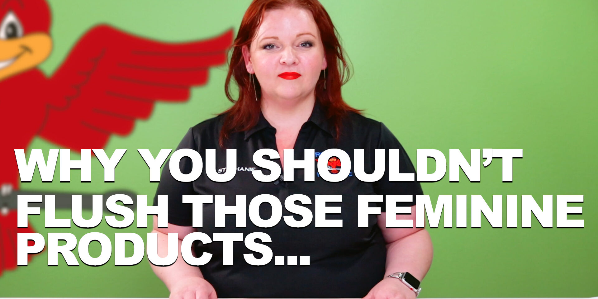 Cover photo for blog and video "Why You Shouldn't Flush Those Feminine Products"