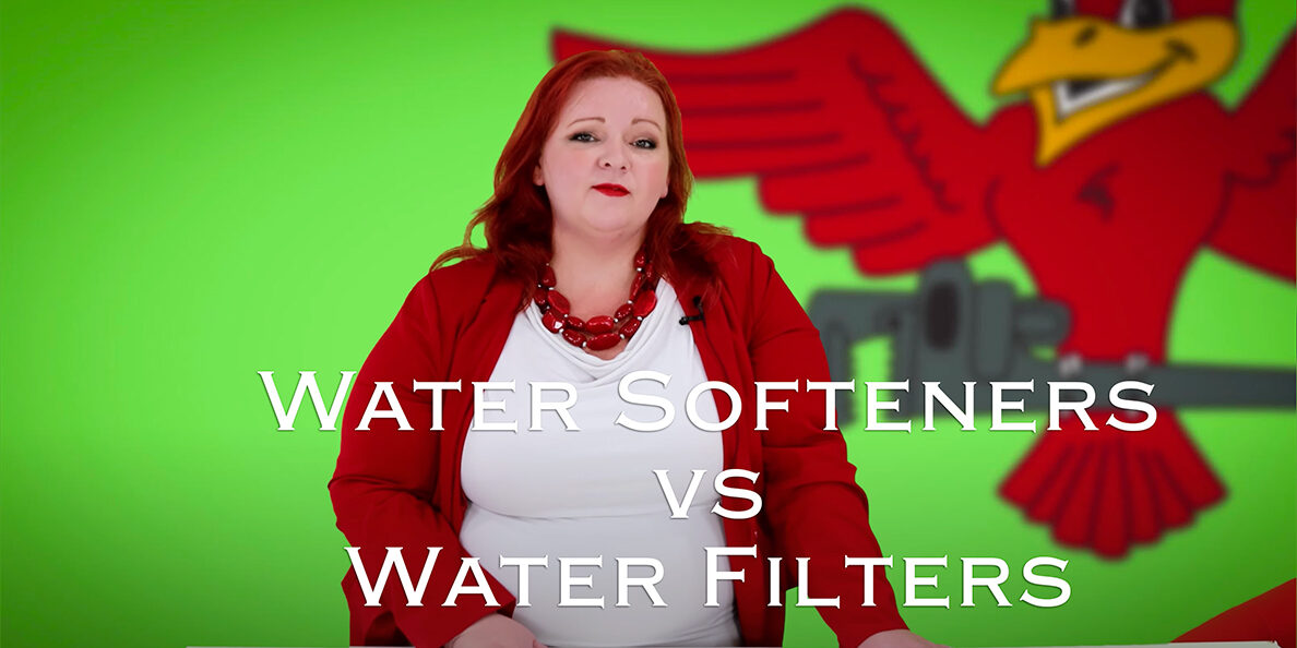Stephanie Robins, owner of Robins Plumbing featuring a blog titled water softeners vs water filters.